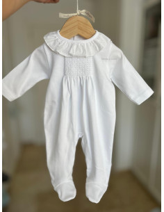 Pijama nido abeja cuello volante 2