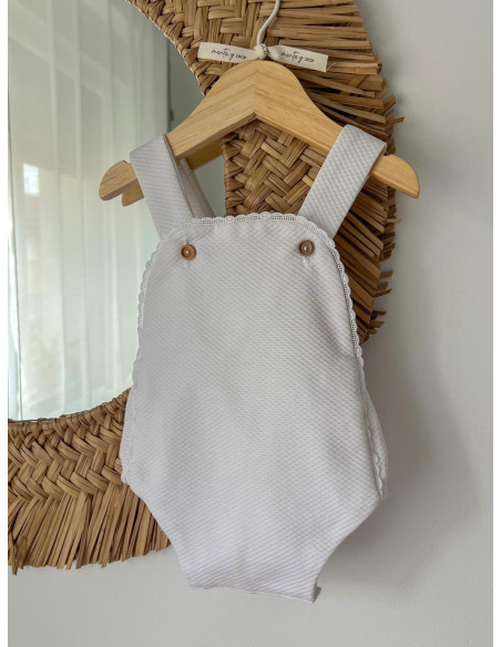 Ranita piqué tira bordada