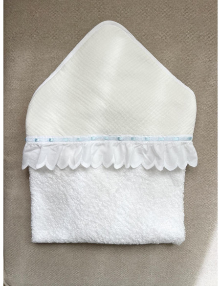 Capa de baño tira bordada hoja