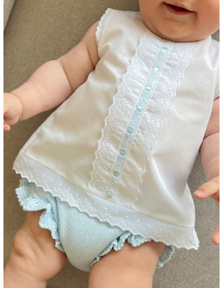 Camisa entredós y pasacintas