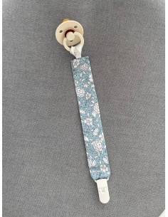 Chupetero azul con flores