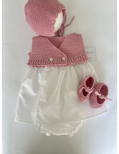 Vestido Mer con calados y conchitas