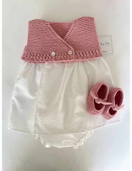 Vestido Mer con calados y conchitas