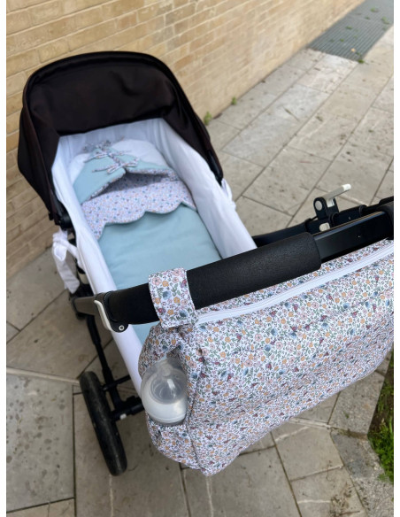 Saco Greta azul verdoso con relleno extraíble