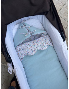 Saco Greta azul verdoso con relleno extraíble