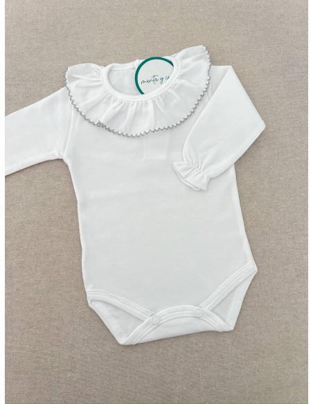 Body puntilla manga larga