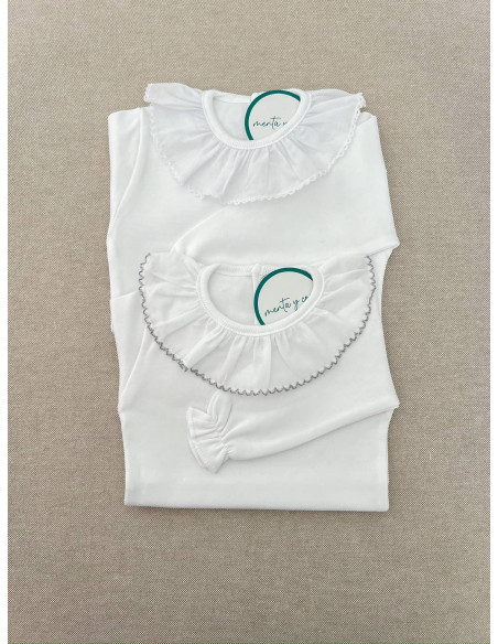 Body puntilla manga larga