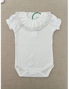 Body tira bordada calados manga corta 2