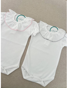 Body puntilla manga corta