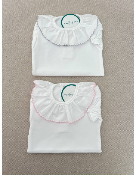 Body puntilla manga corta