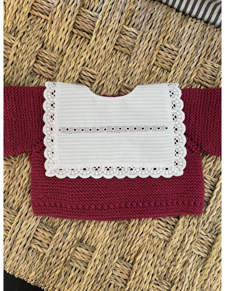 Babero entredós calados