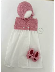 Faldón mer 1-3m algodón rosa