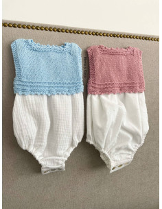 Pelele Lis talla 0m algodón ROSA