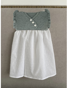 Faldón mer 1-3m algodón verde empolvado 2