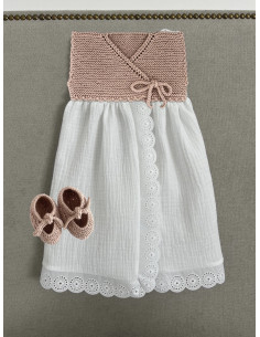 FALDÓN mer + PATUCOS 1-3m algodón algodón rosa polvo