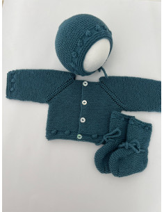 Conjunto 0m lana verde intenso