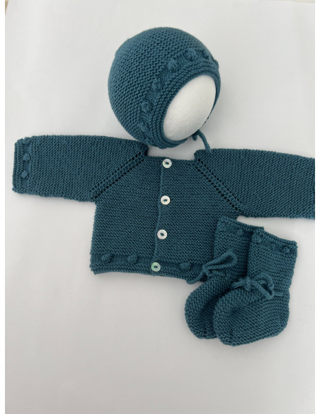 Conjunto 0m lana verde intenso