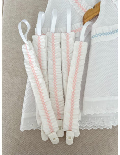 Chupetero nido de abeja rosa