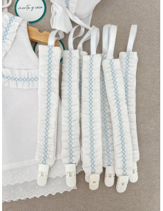 Chupetero nido de abeja celeste