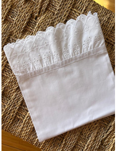 Sábana tira bordada picos