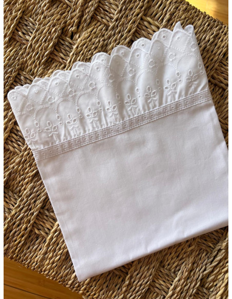 Sábana tira bordada picos