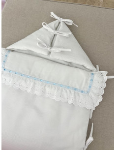 Saco piqué con relleno extraíble tira bordada ondas 2