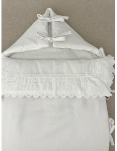 Saco piqué con relleno extraíble tira bordada picos 2