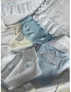 Maleta maternidad piqué tira bordada 2