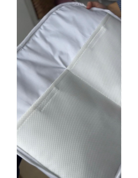 Maleta maternidad piqué tira bordada