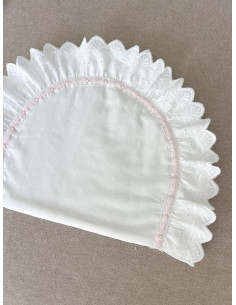 Salvababas tira bordada pluma