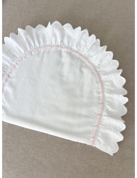 Salvababas tira bordada pluma