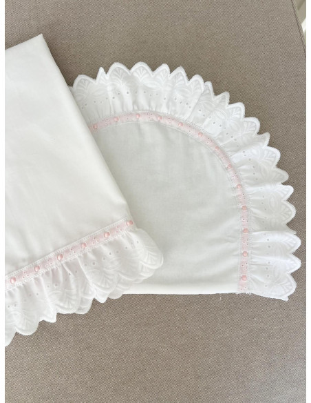 Salvababas tira bordada pluma