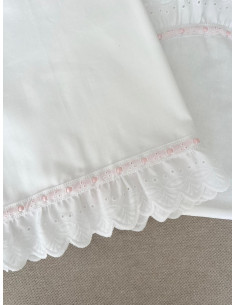 Sábana tira bordada pluma