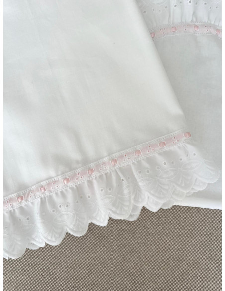 Sábana tira bordada pluma