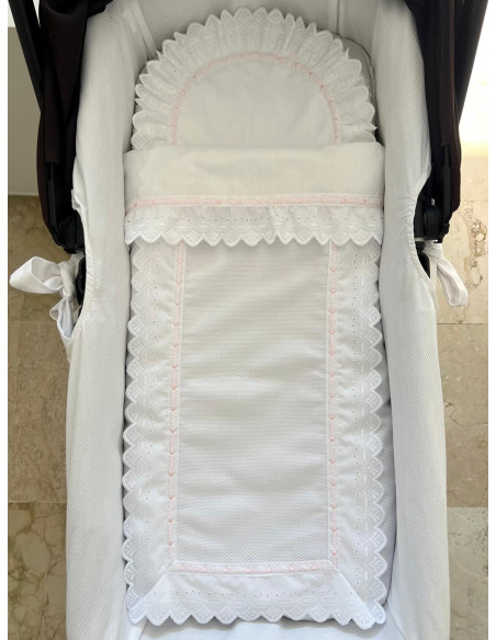 Sábana tira bordada pluma