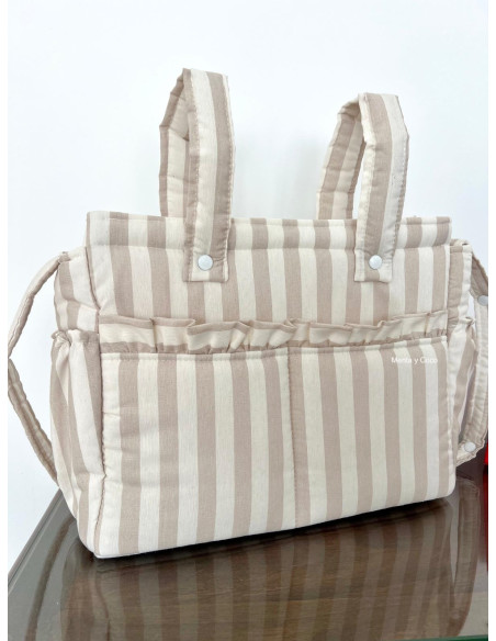 Bolso maxi raya beige
