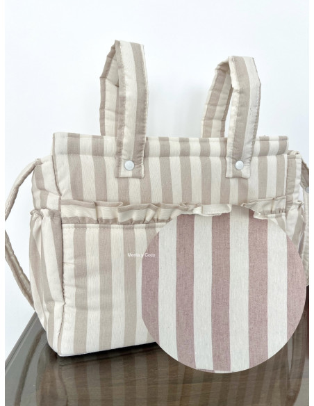 Bolso maxi raya rosa empolvado